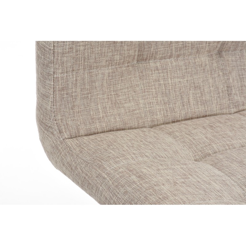 Taburete de bar de tela color crema Lincoln