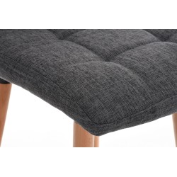 Taburete de bar Lincoln en tela gris claro