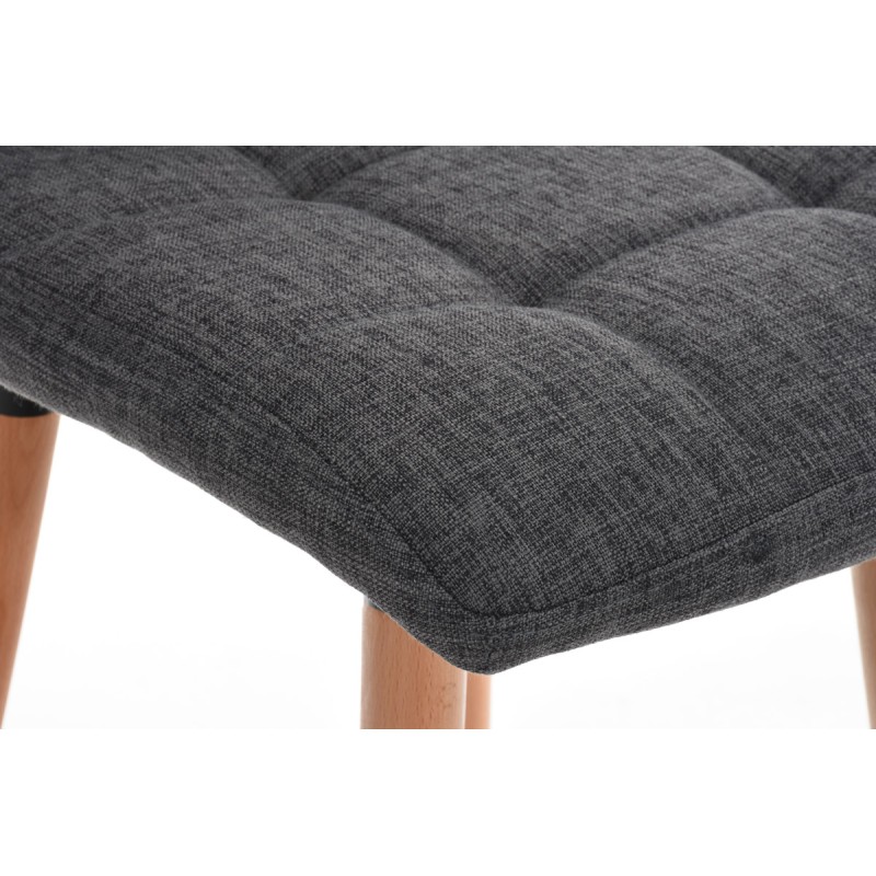 Taburete de bar Lincoln en tela gris claro