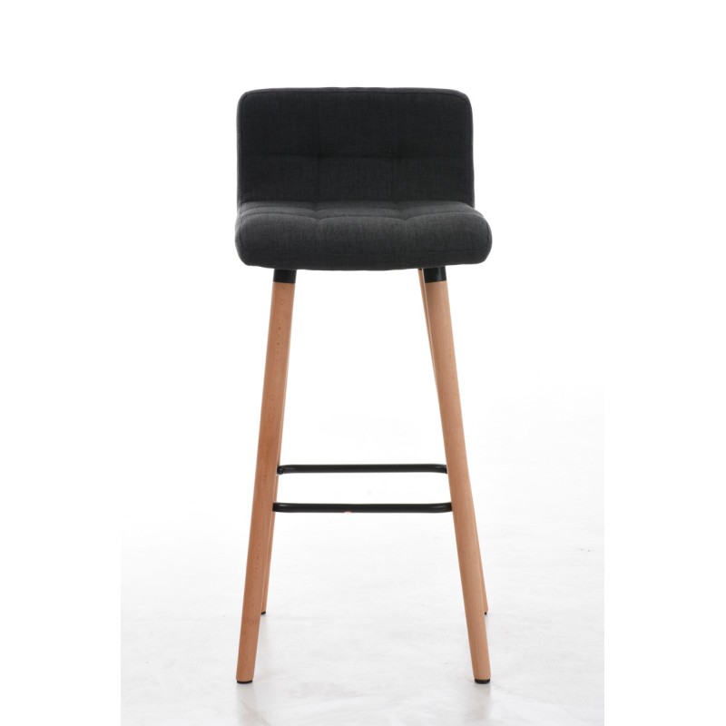 Taburete de bar Lincoln en tela gris oscuro