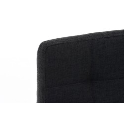 Taburete de bar Lincoln en tela gris oscuro