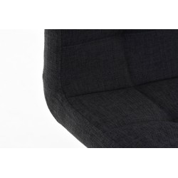 Taburete de bar Lincoln en tela gris oscuro