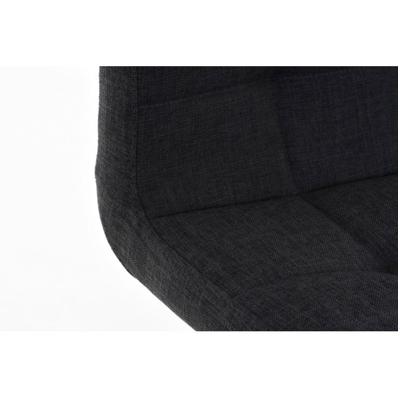 Taburete de bar Lincoln en tela gris oscuro