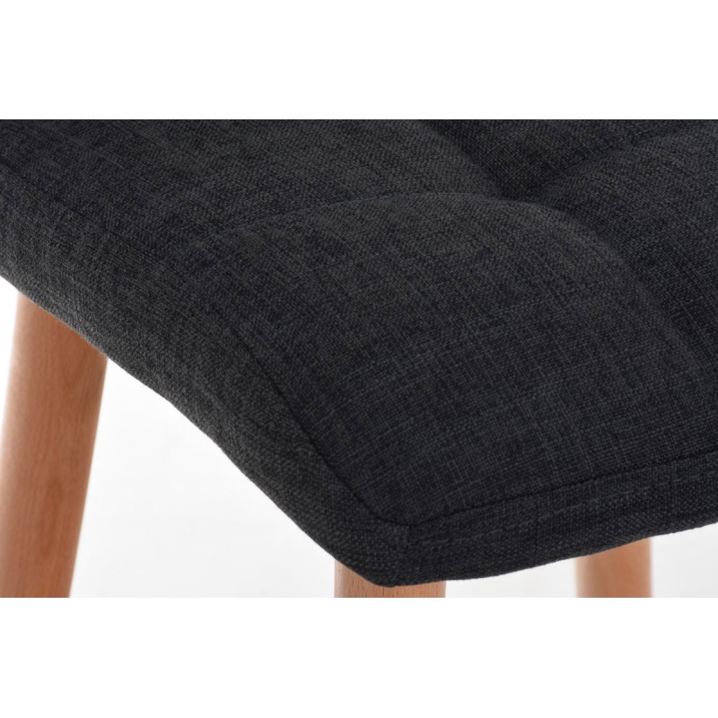 Taburete de bar Lincoln en tela gris oscuro