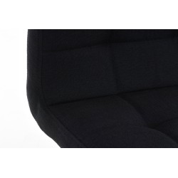 Taburete de bar Lincoln en tela negra