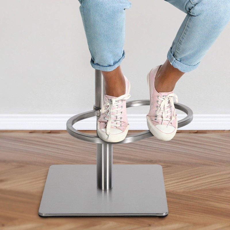 Taburete de bar Damaso E en tela gris oscuro