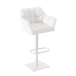 Taburete de bar blanco Damaso W