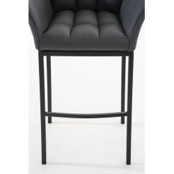 Taburete de bar Damaso B con estructura de 4 patas en color gris