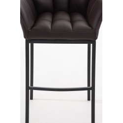 Taburete de bar Damaso B con estructura de 4 patas en color marrón