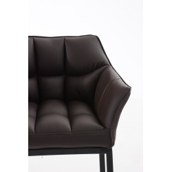 Taburete de bar Damaso B con estructura de 4 patas en color marrón