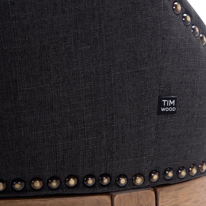 Taburete de bar de tela Lakewood, gris claro oscuro antiguo