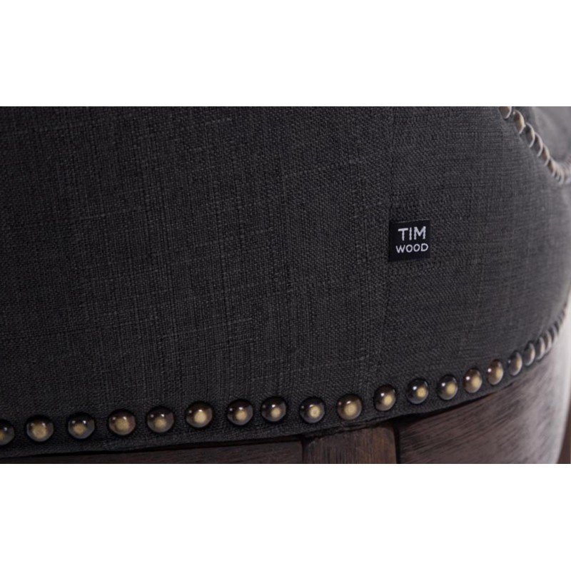 Taburete de bar Lakewood en tela gris oscuro antiguo