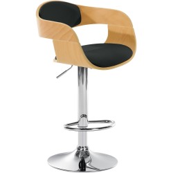 Taburete de bar Kingston C natural/negro