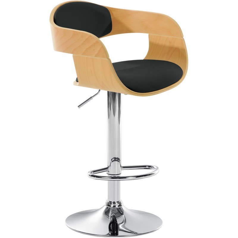 Taburete de bar Kingston C natural/negro