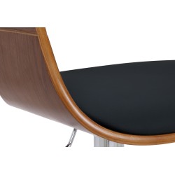 Taburete de bar Kingston C nogal/negro