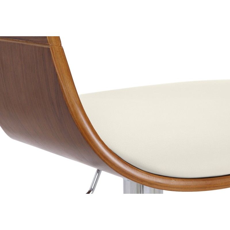 Taburete de bar Kingston C nogal/blanco