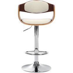 Taburete de bar Kingston C nogal/blanco