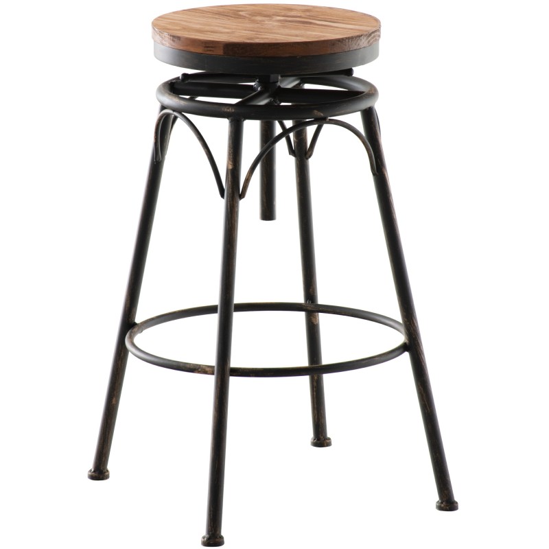 Taburete de bar de bronce con viga