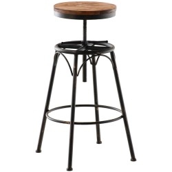 Taburete de bar de bronce con viga