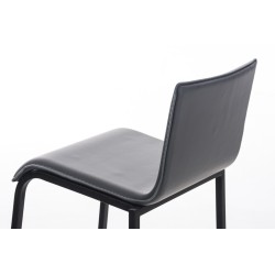 Taburete de bar plano de cuero gris Avola B78