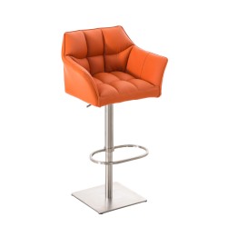 Taburete de bar naranja Damaso E