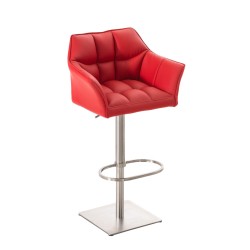 Taburete de bar rojo Damaso E