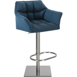 Taburete de bar Damaso E en tela azul