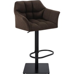 Taburete de bar Damaso B en tela marrón