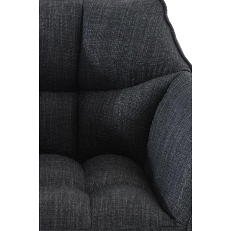 Taburete de bar Damaso B en tela gris oscuro