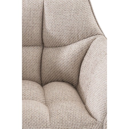 Taburete de bar Damaso B en tela marfil