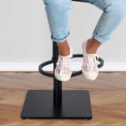 Taburete de bar Damaso B en tela gris