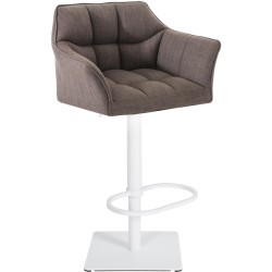 Taburete de bar Damaso W en tela gris