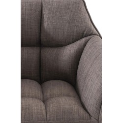 Taburete de bar Damaso W en tela gris