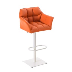 Taburete de bar naranja Damaso W