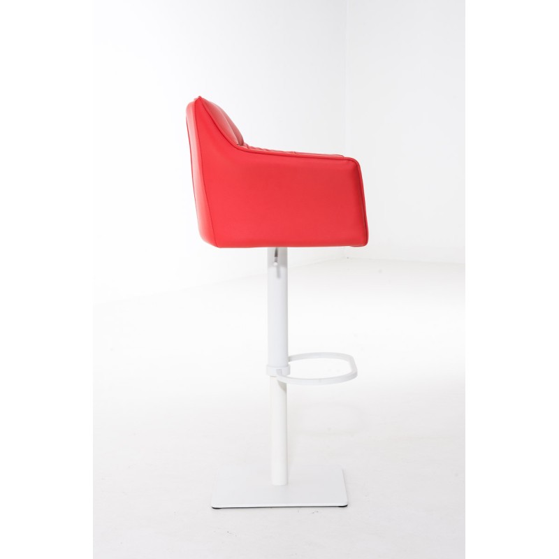 Taburete de bar rojo Damaso W