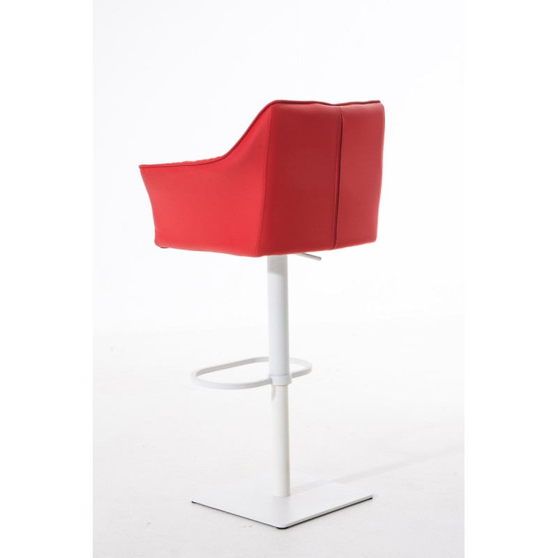 Taburete de bar rojo Damaso W