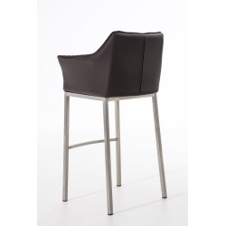 Taburete de bar Damaso E con estructura de 4 patas en color marrón