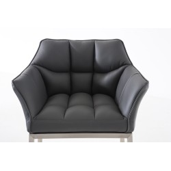 Taburete de bar Damaso E con estructura de 4 patas en color gris